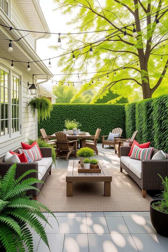 distinct zones for outdoor activities