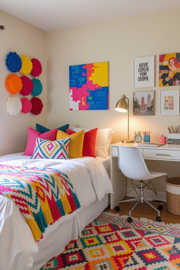 diy colorful wall art