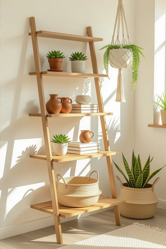 diy stylish ladder shelf