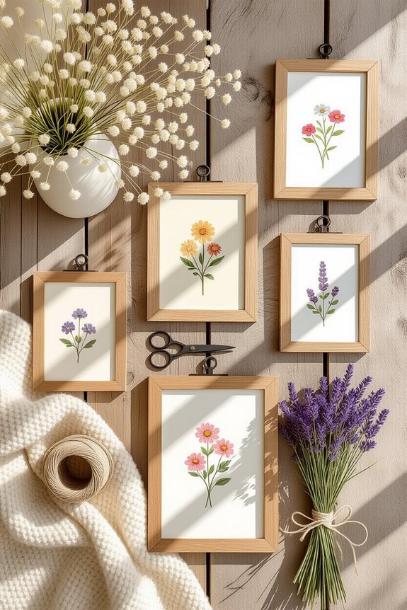 dried flower art project