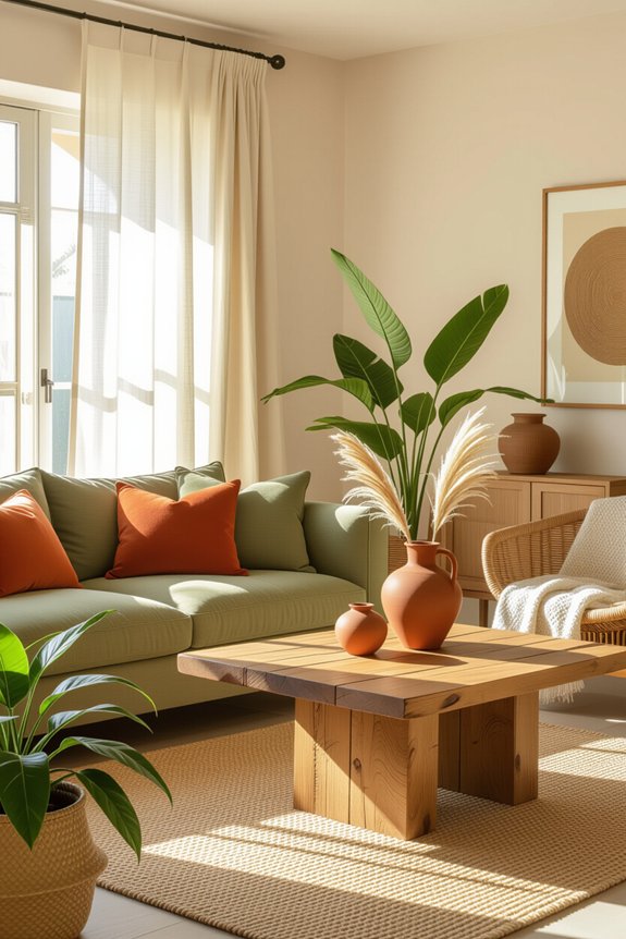 earthy warm textured decor