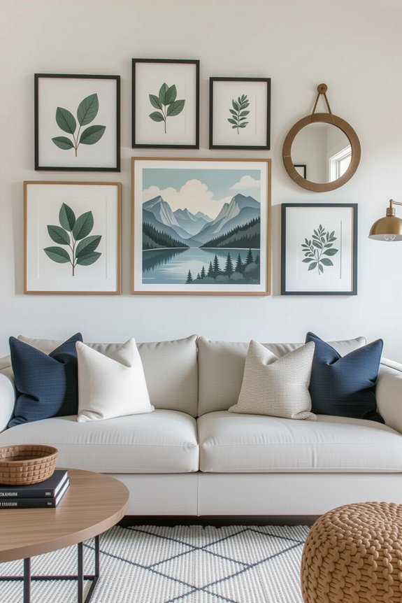 eclectic gallery wall design