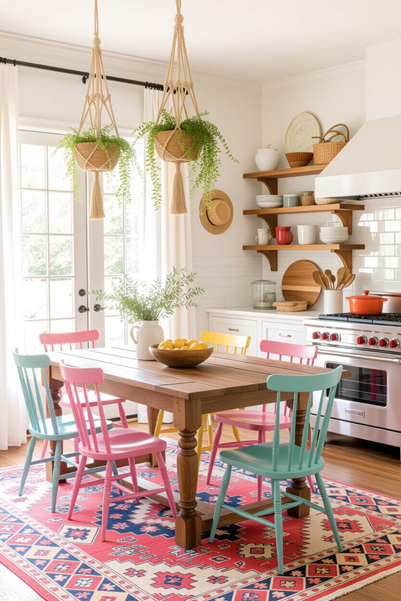 eclectic kitchen furniture mix