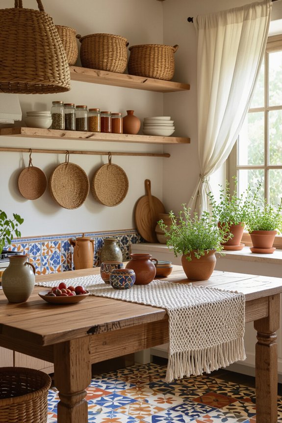 eclectic warm kitchen decor