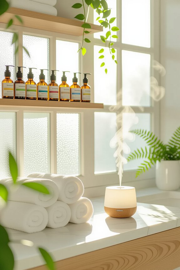 elevate bathroom with essential oils