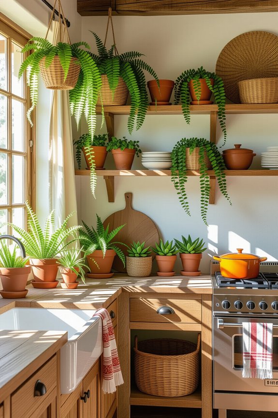 elevate kitchen with plants