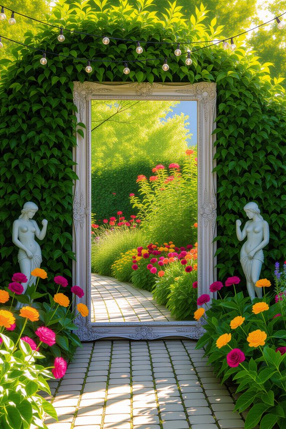 enchanting garden mirror reflections