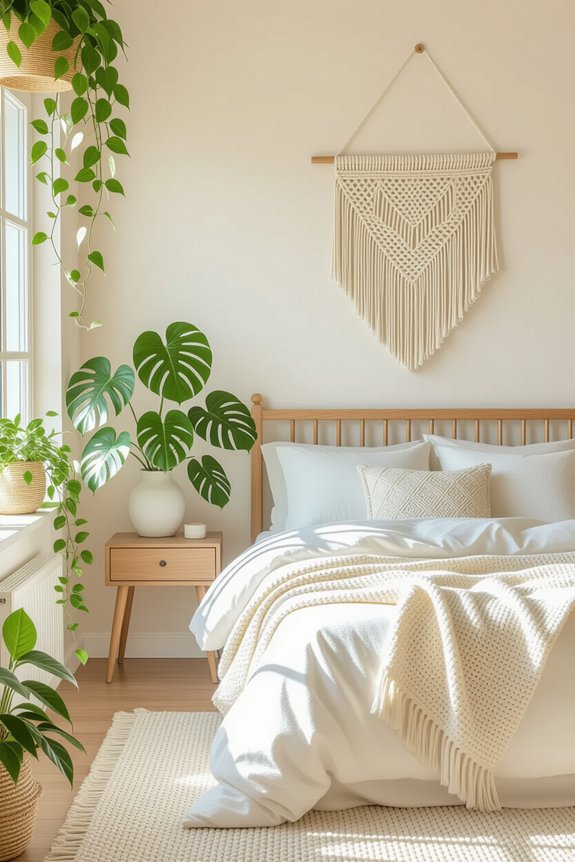 enhance bedroom aesthetics with plants