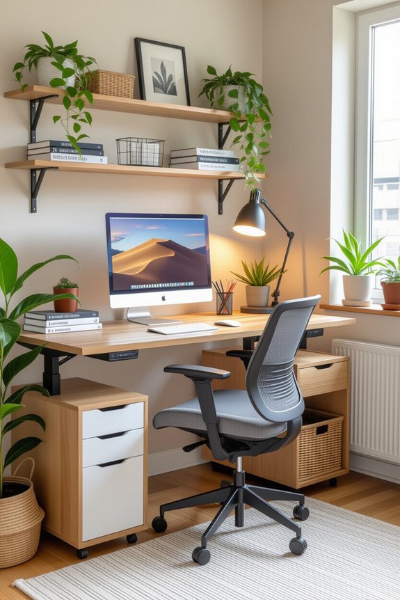 ergonomic small office setup