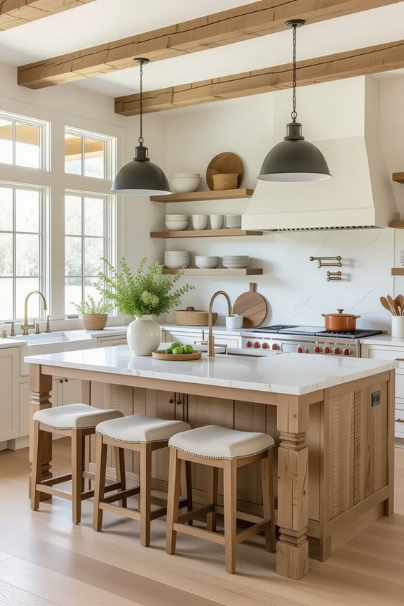 farmhouse island gathering space