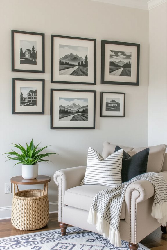 gallery wall in small spaces