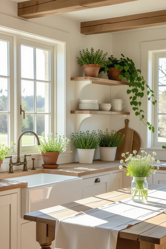 greenery and natural light