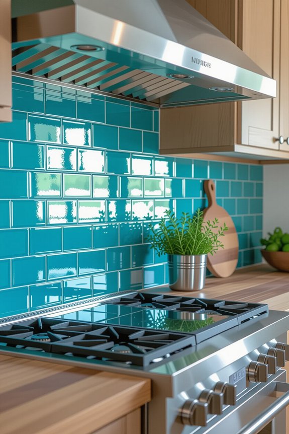 grout color enhances backsplash