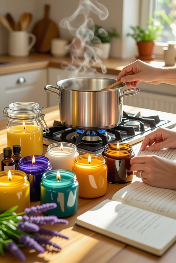 homemade candles for ambiance