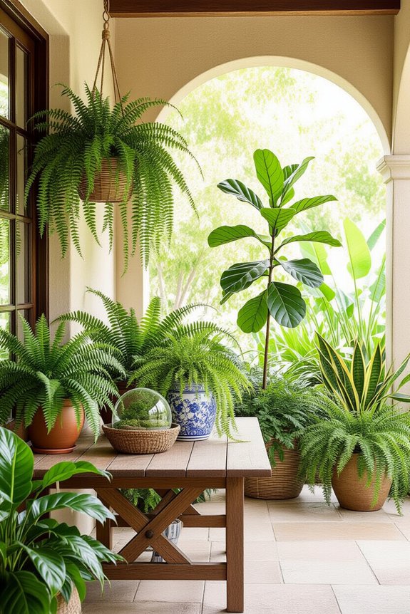 indoor plants enhance outdoor spaces
