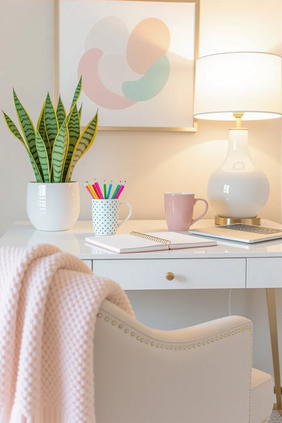 inspiring and personalized desk setup