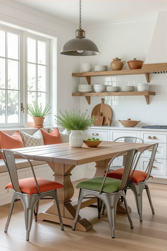 inviting eclectic dining atmosphere