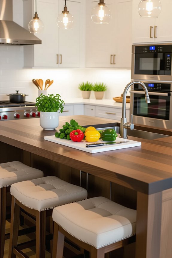 kitchen island meal prep