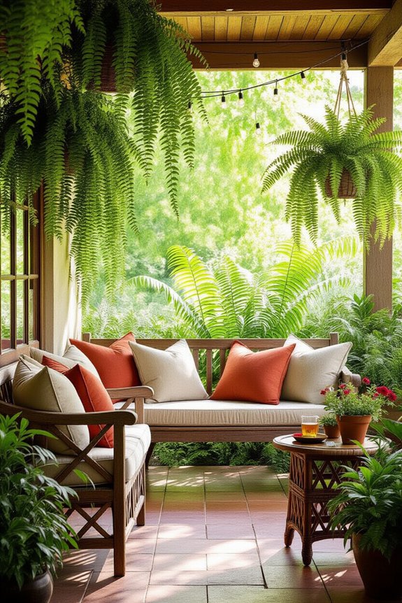 lush greenery and fragrant herbs