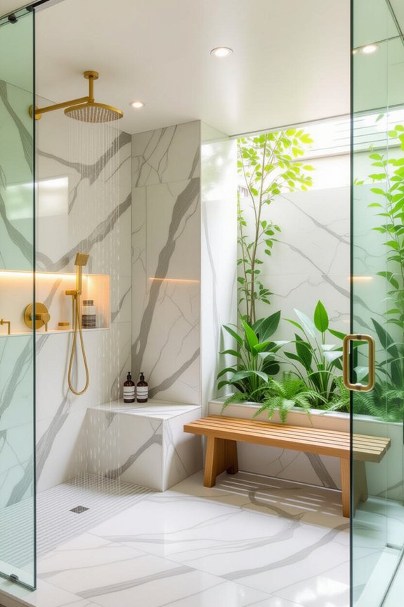 luxurious spa like shower experience