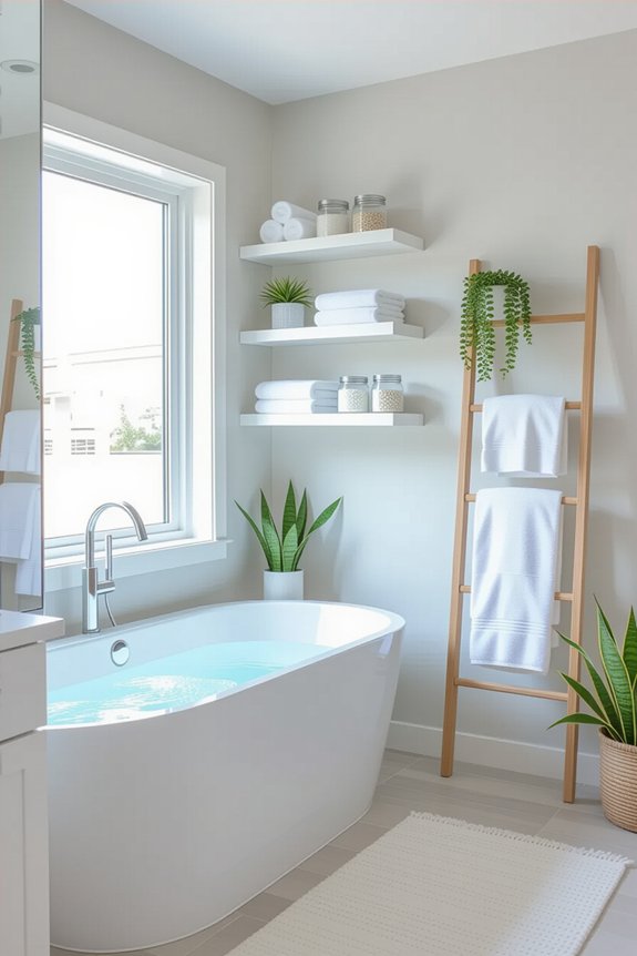 maximize bathroom storage space