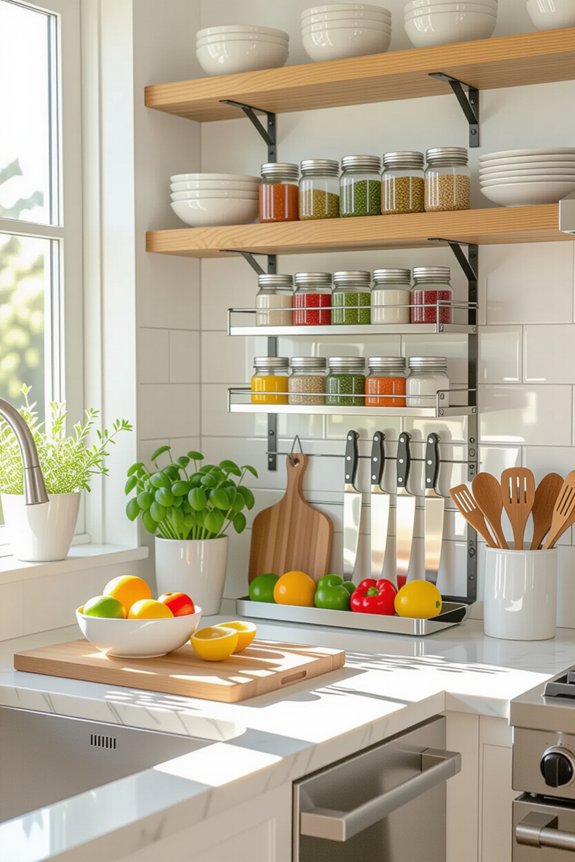 maximize kitchen counter efficiency