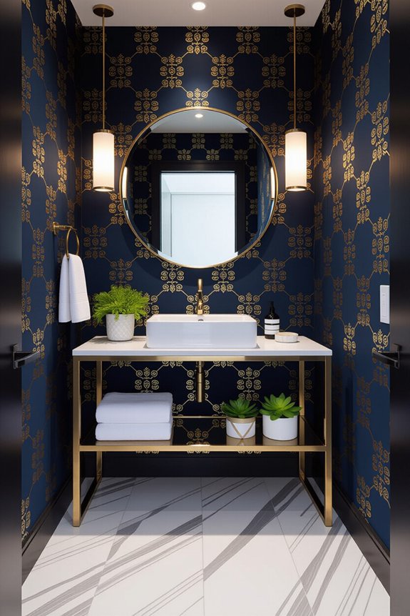 maximize small powder room functionality