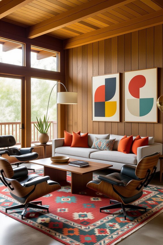 mid century wall art ideas