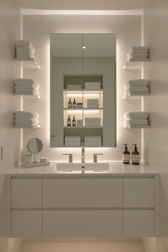 mirrors as storage solutions