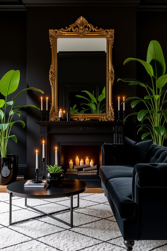 mirrors brighten dark spaces