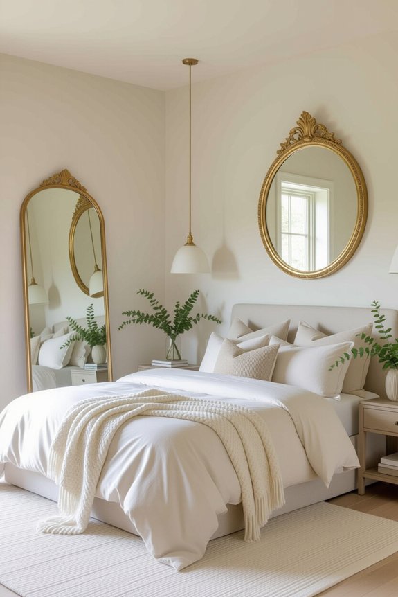 mirrors enhance small bedrooms