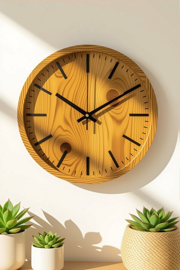 modern diy wooden clock