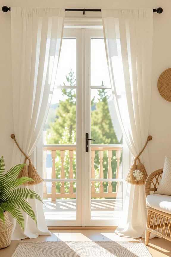 natural diy curtain tiebacks