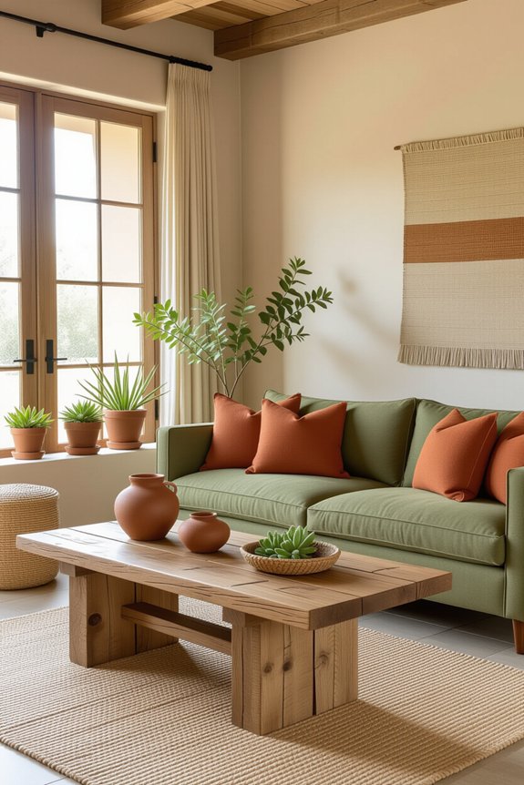 natural materials enhance decor