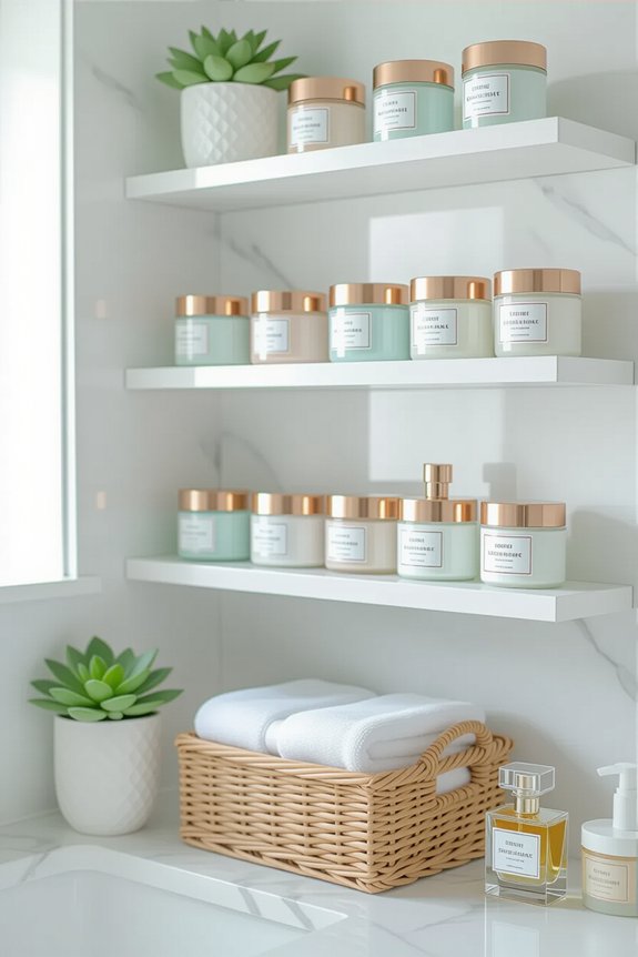 organize beauty products efficiently