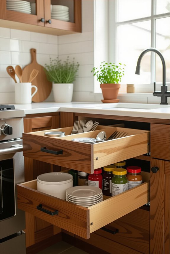 organize drawers with dividers