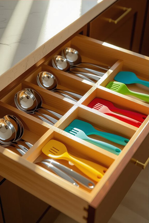 organize kitchen utensils efficiently