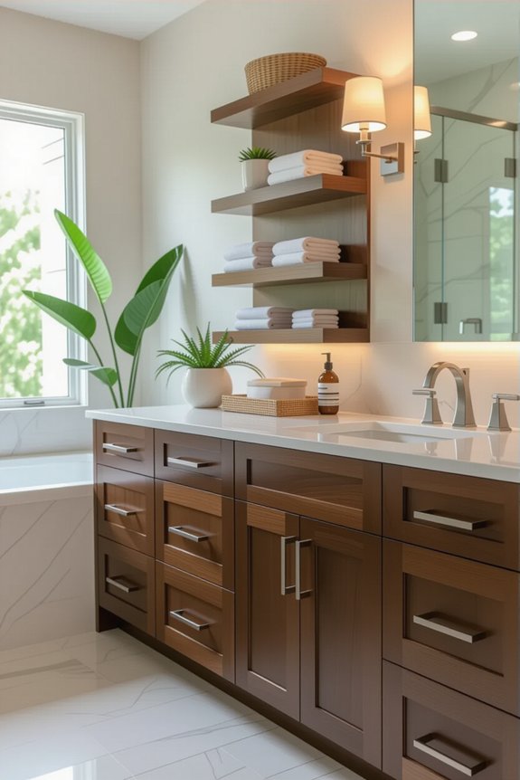 organized bathroom storage solutions
