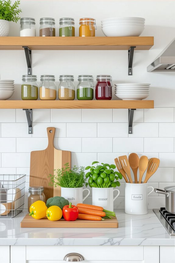 organized cooking prep zones