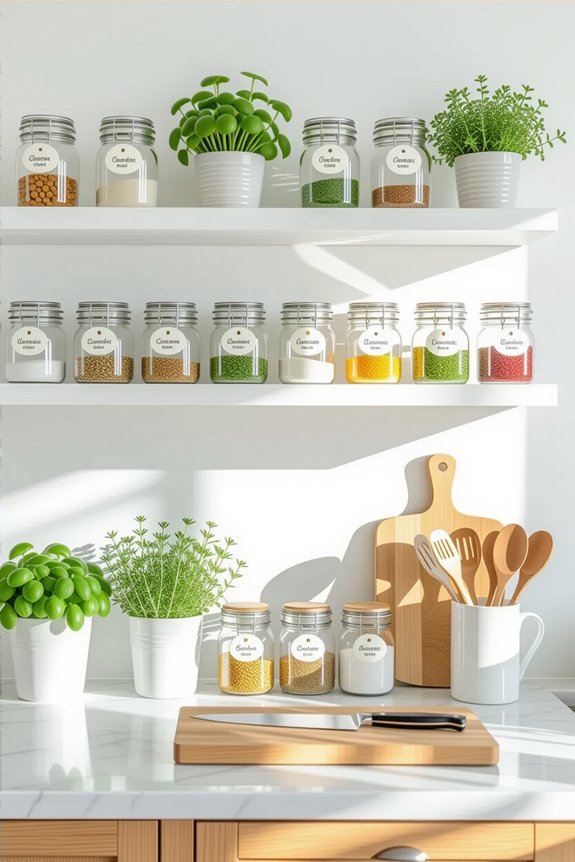 organized kitchen through labeling