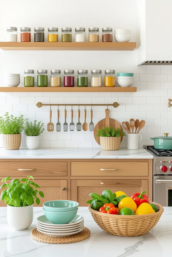 organized shared kitchen zones