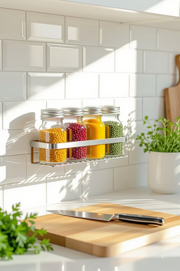 organized spices for cooking