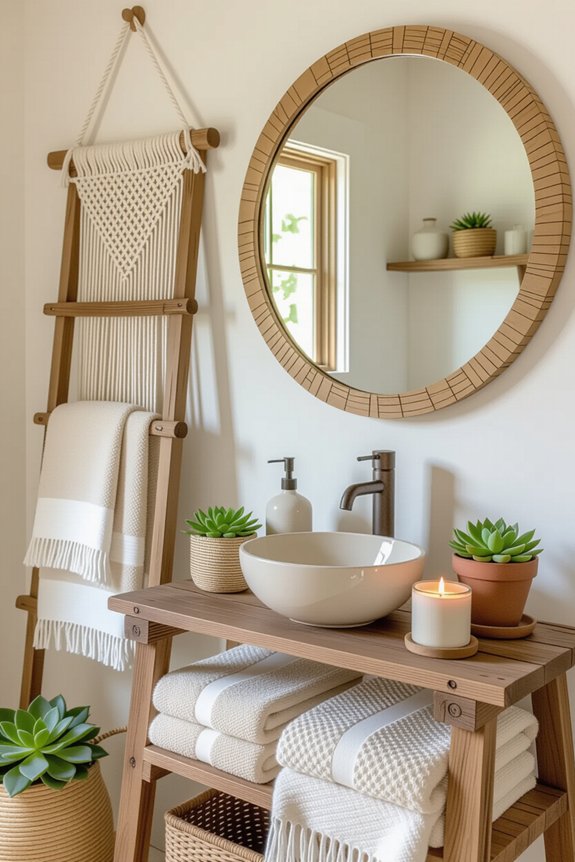 personalized boho bathroom decor