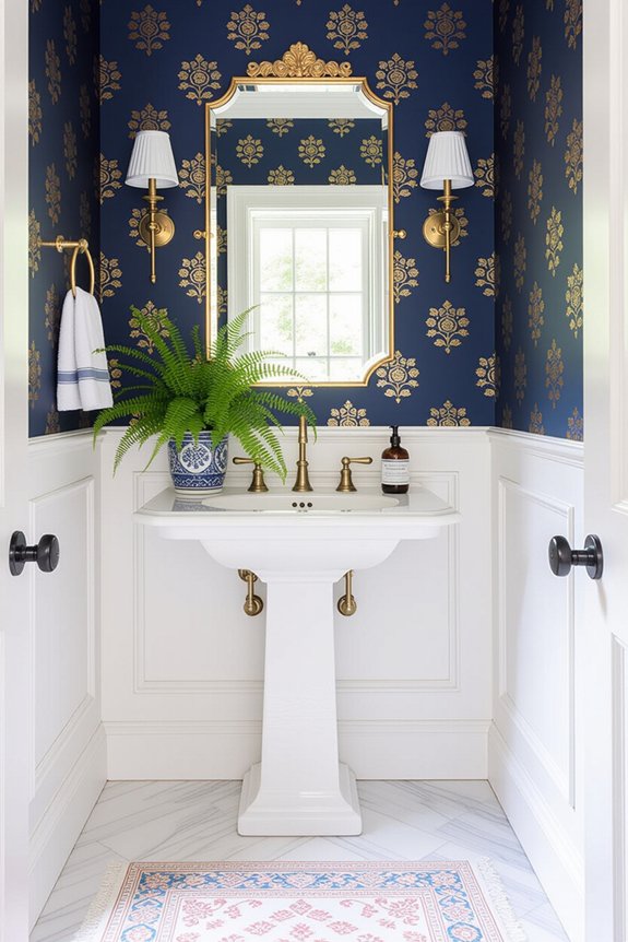 personalized powder room decor