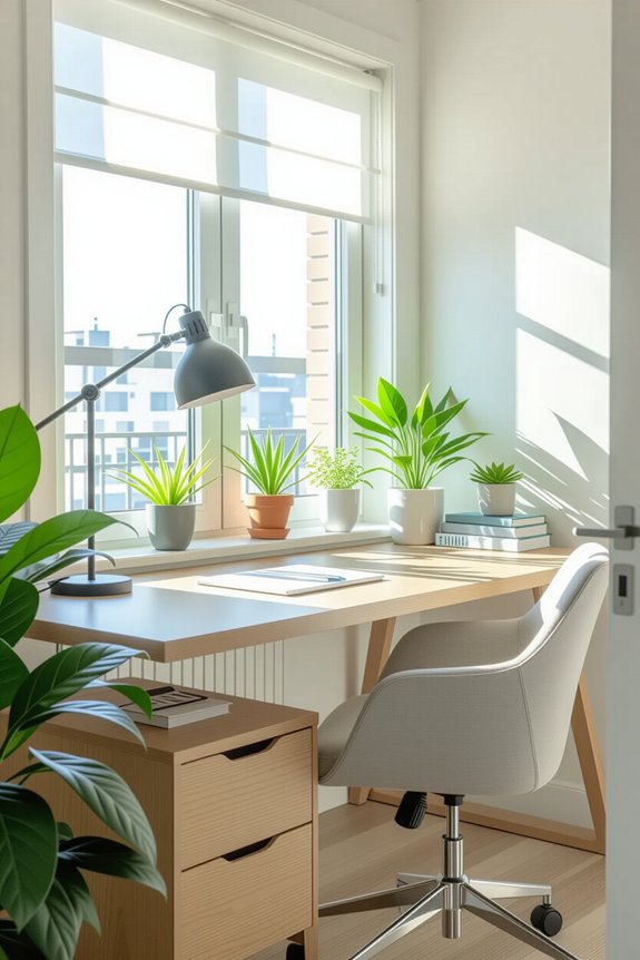 quiet well lit inspiring workspace
