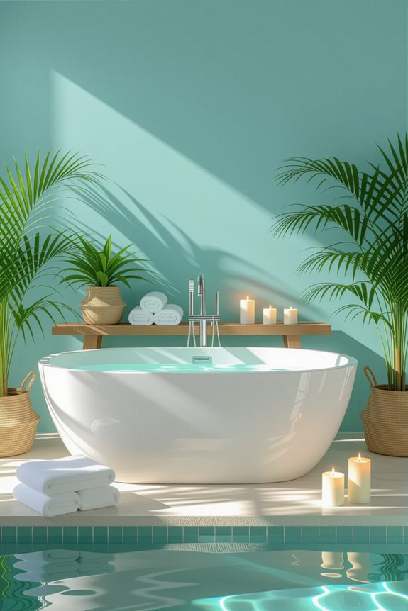 relaxing bathtub oasis creation