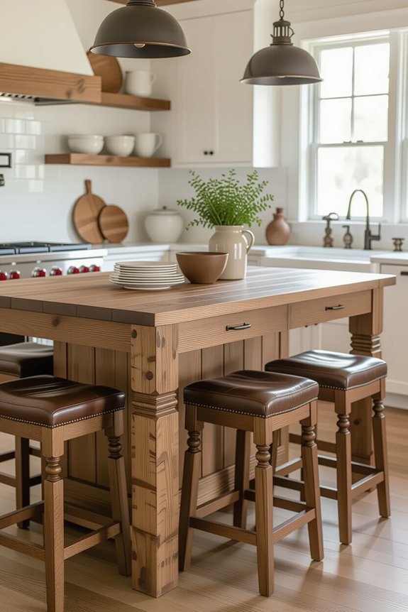 rustic farmhouse kitchen islands