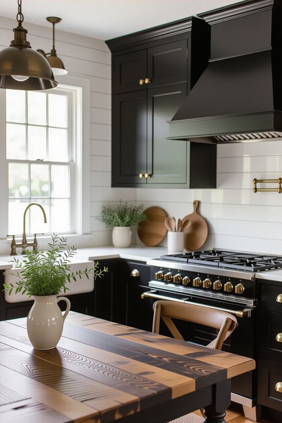 rustic kitchen warmth and charm