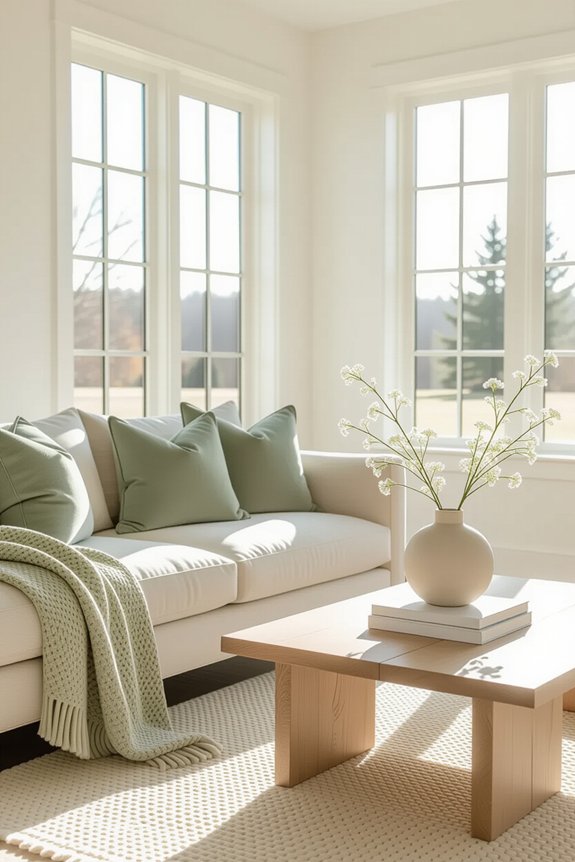 sage green meets neutrals