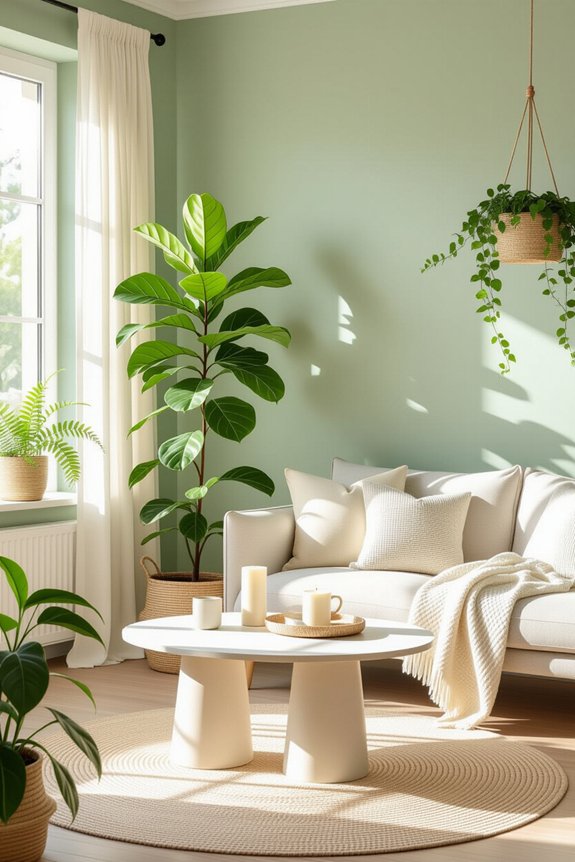 sage green plant companions